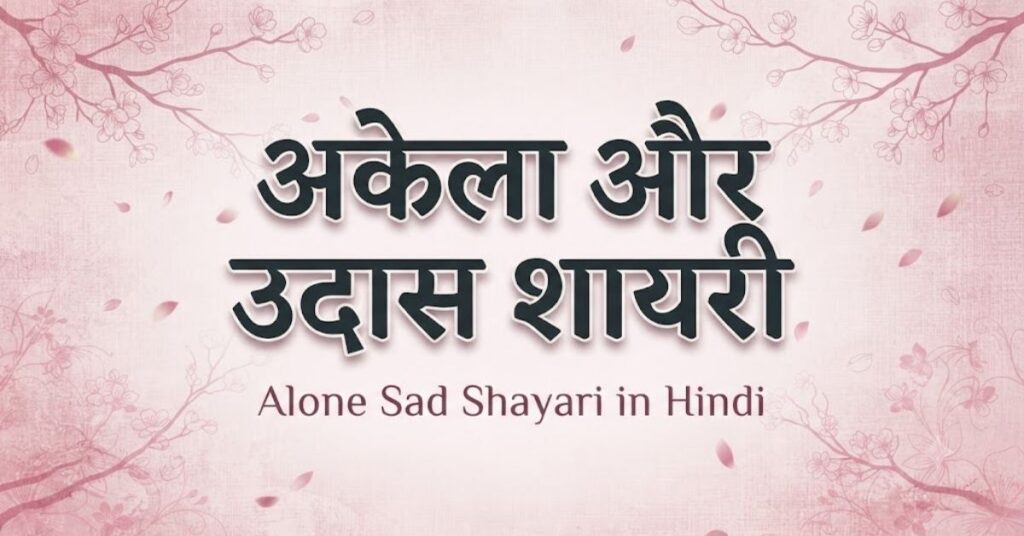 Alone Sad Shayari in Hindi