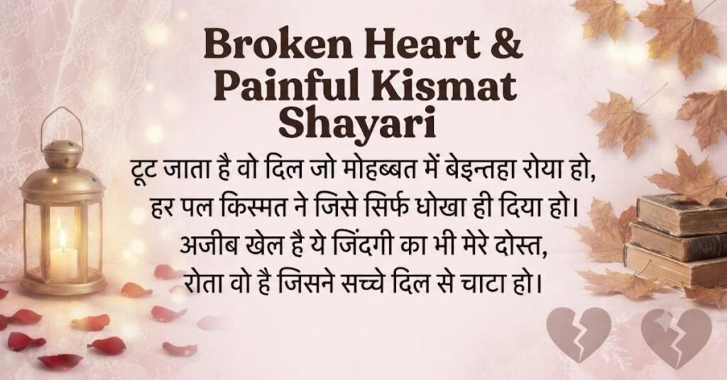 Broken Heart & Painful Kismat Shayari