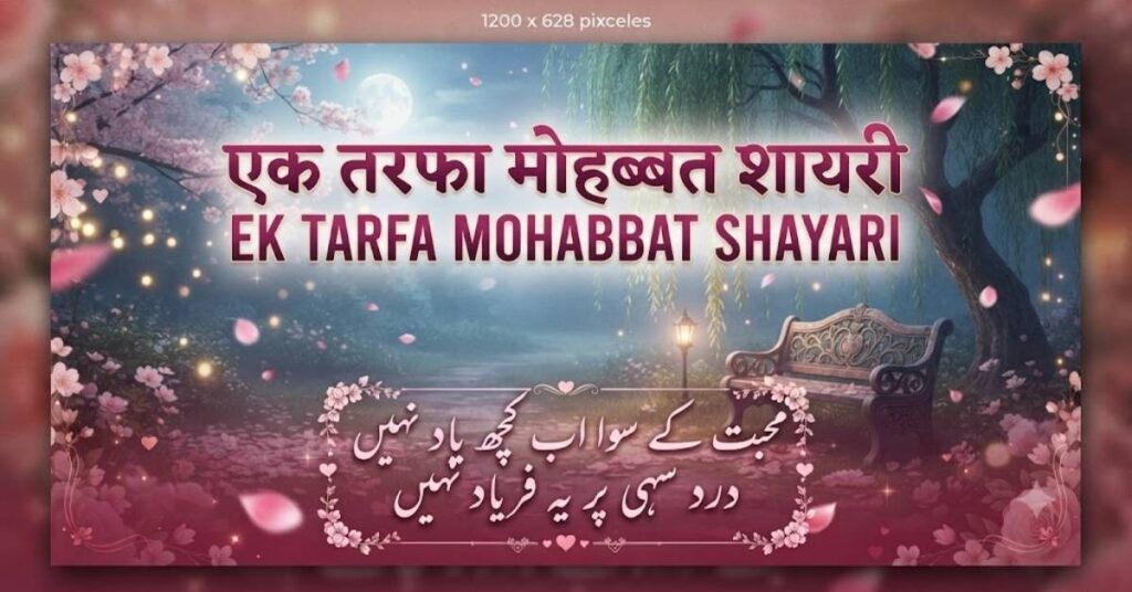 Ek Tarfa Mohabbat Shayari