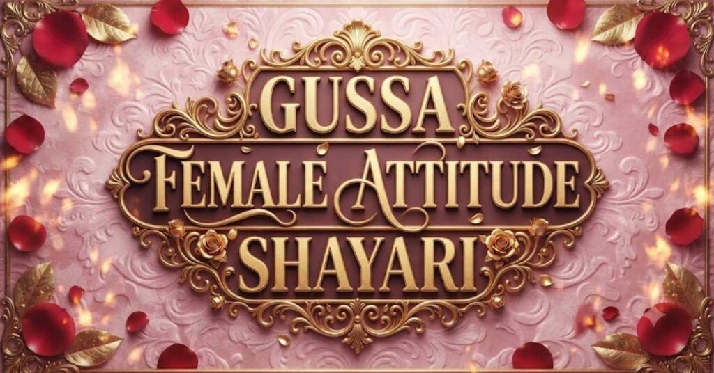 Gussa Female Attitude Shayari