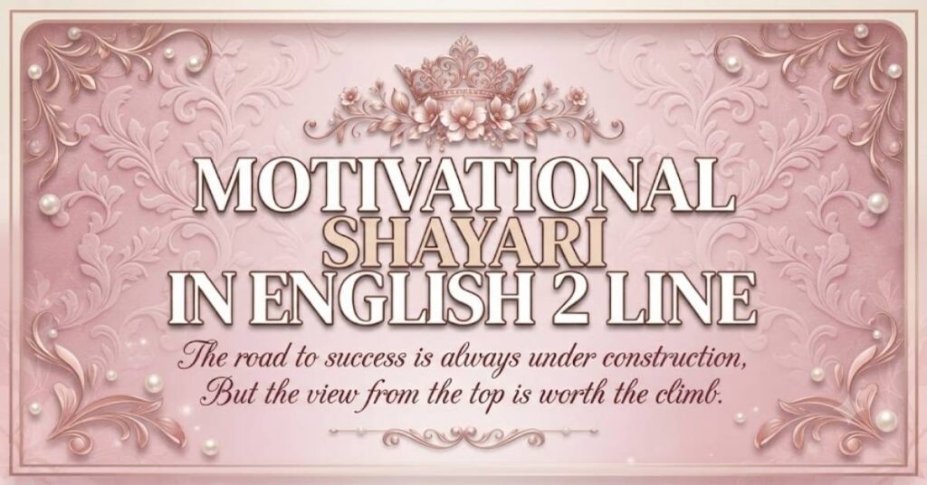 Motivational shayari in english 2 line