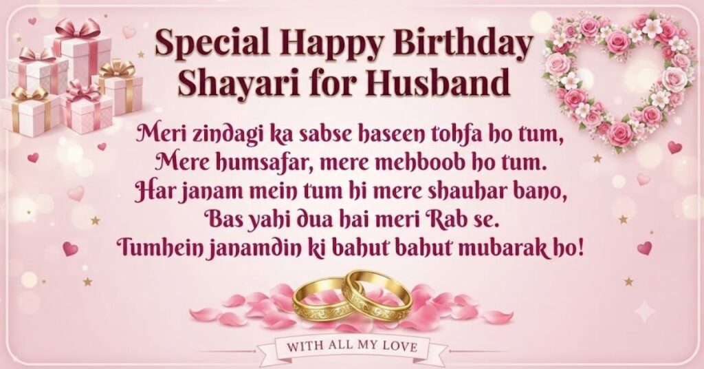 Special Happy Birthday Shayari for Husband